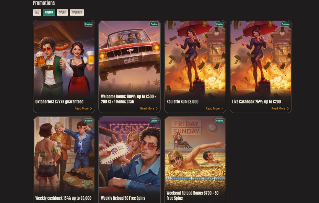 Neon54 no deposit bonus