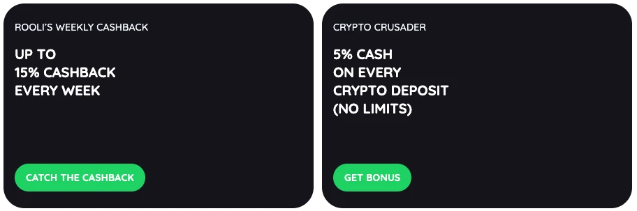 Rooli no deposit bonus