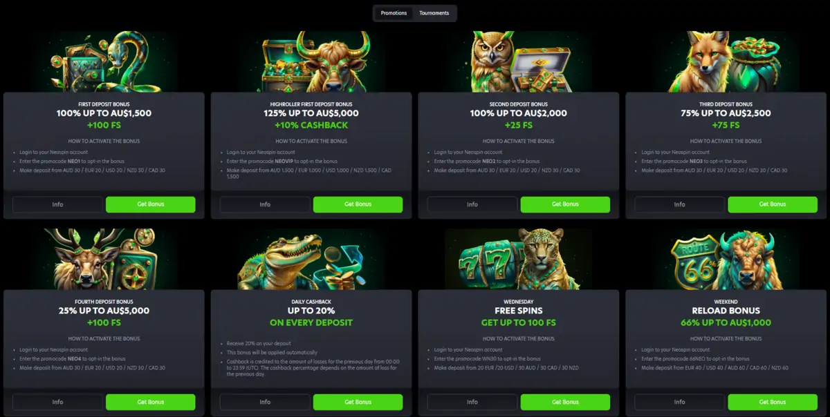 NeoSpin bonus