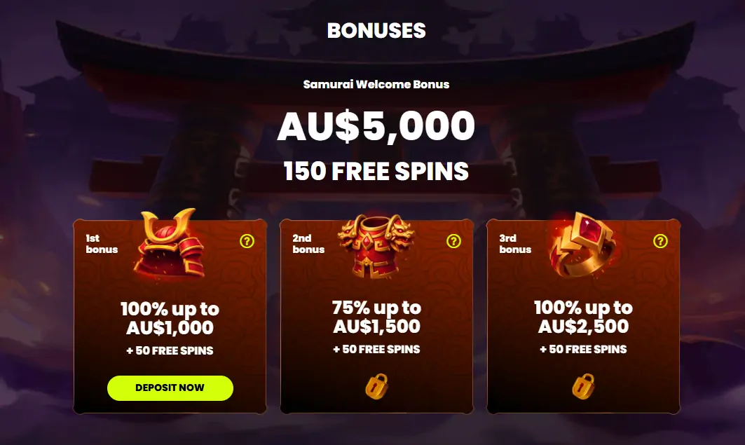 Spin Samurai Bonuses