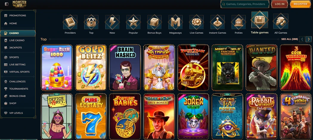 MonsterWin Casino games Monster Win Casino