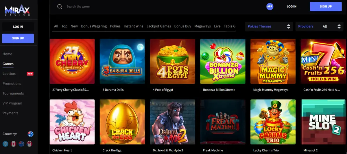 Mirax online casino